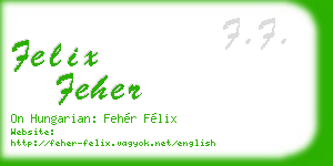 felix feher business card